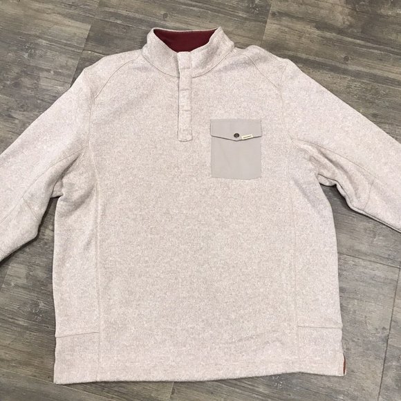 Woolrich Quarter‎ Snap Fleece Pullover Sweater Men Size XL Long Sleeve EUC - Picture 2 of 10